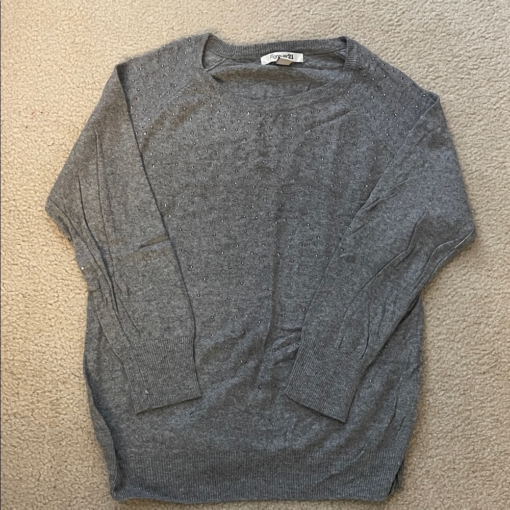 Forever 21 Metal Sequin Sweater, Size L